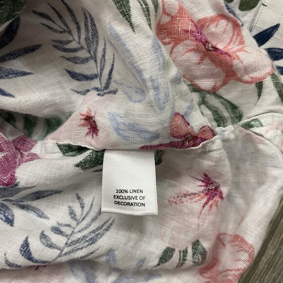 Cremieux Floral Linen Button Up Shirt Long Sleeve Casual XL 26” Pit To Pit - Picture 2 of 2